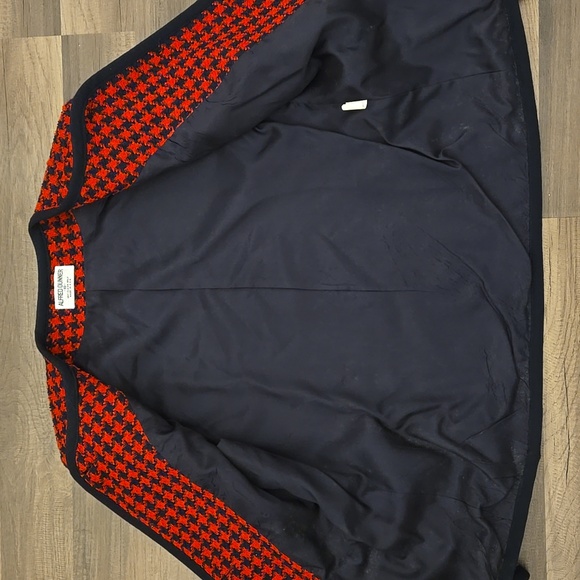 Alfred Dunner Blazer Woman's Size 10 Houndstooth Red and Black - Picture 9 of 12